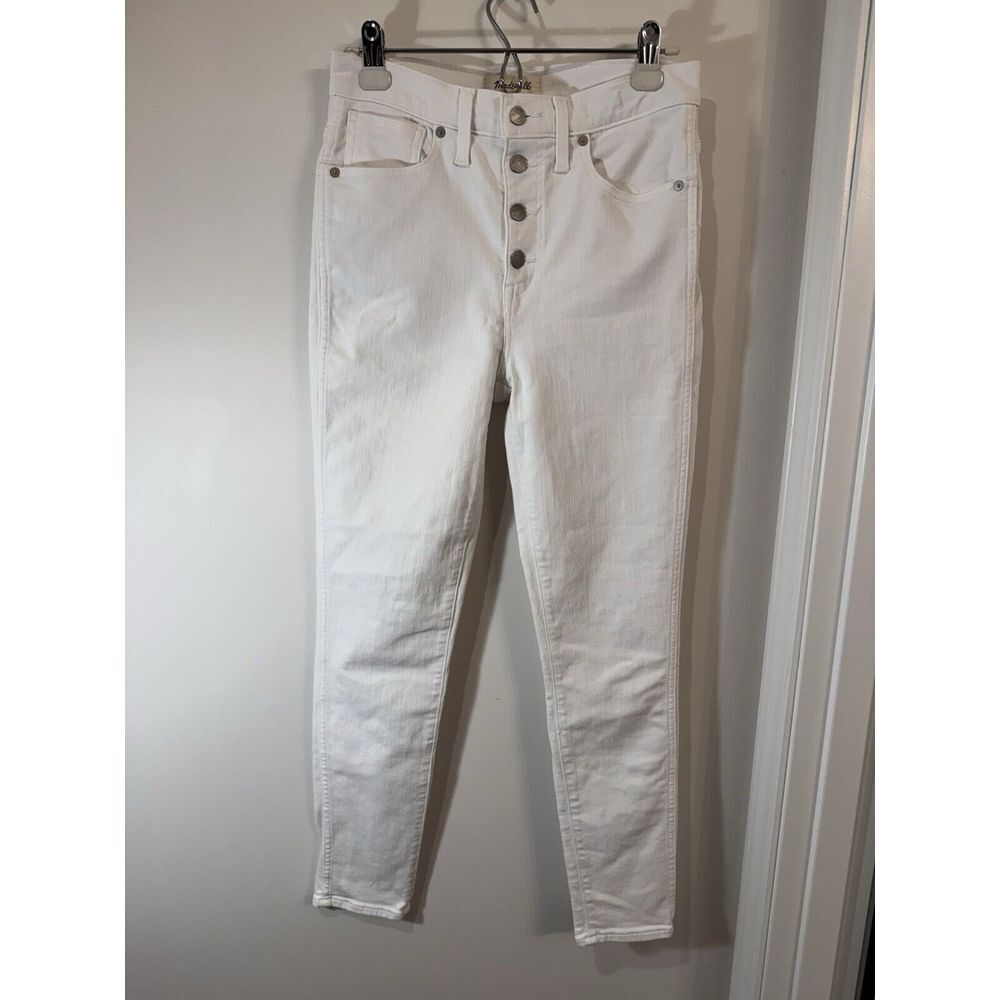 Madewell Pants Women's Size 28 Tall White Jeans High Rise‎ Skinny Crop